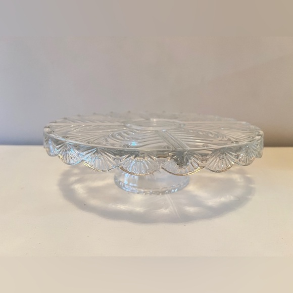 Crystal Clear Industies Portico Serving Dish/Cake Platter - Picture 2 of 7